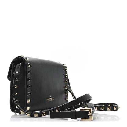 Valentino Garavani Grained Calfskin Rockstud Crossbody Bag Black 3 of 9