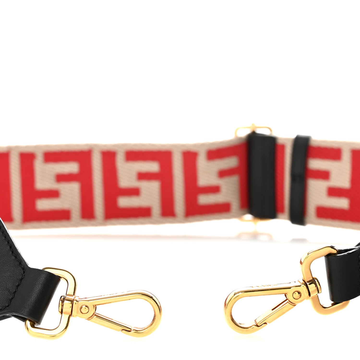 Fendi Ribbon Vitello Seta FF 1974 Adjustable Strap You Rosso 3 of 5