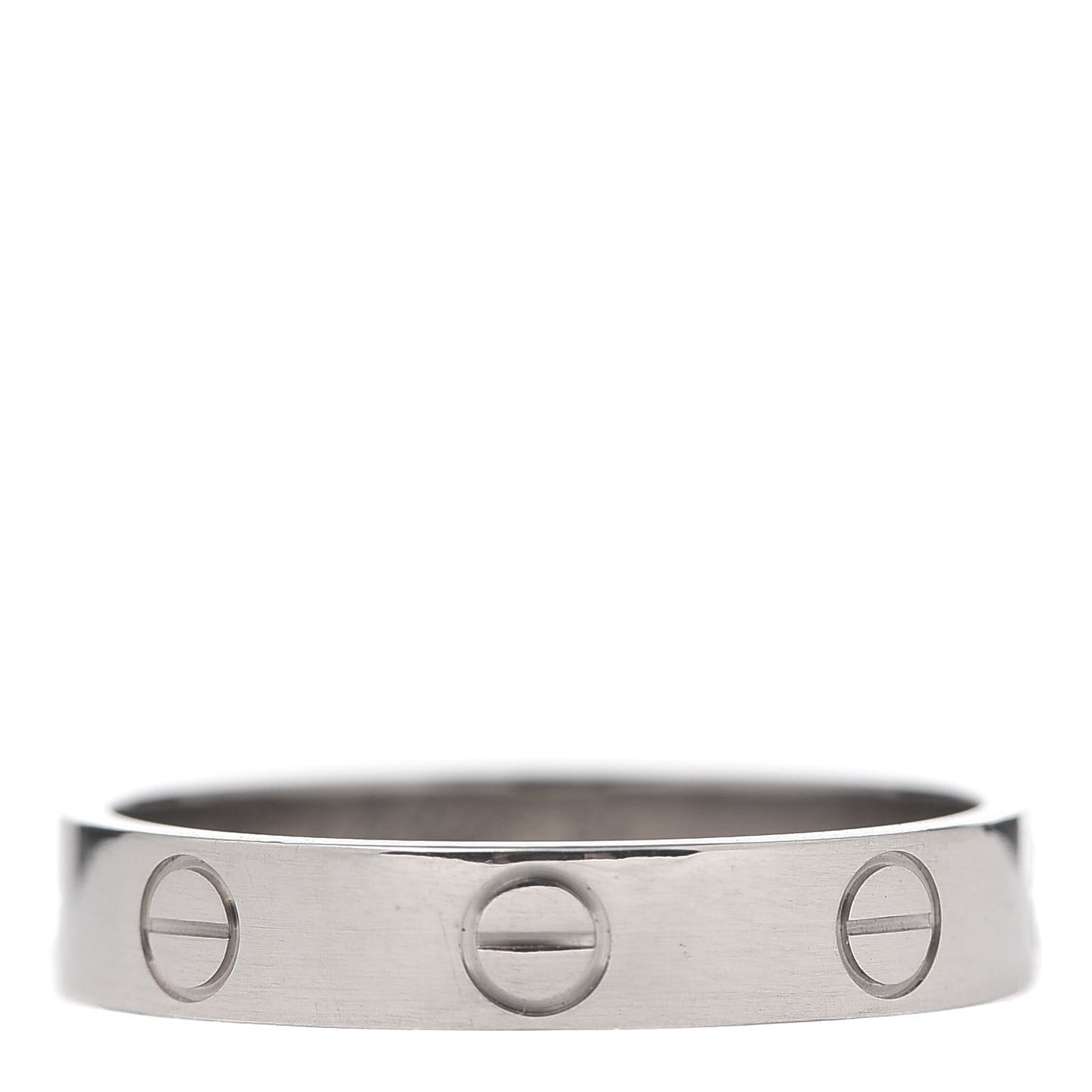 18K White Gold 3.5mm LOVE Wedding Band Ring 54 6.75