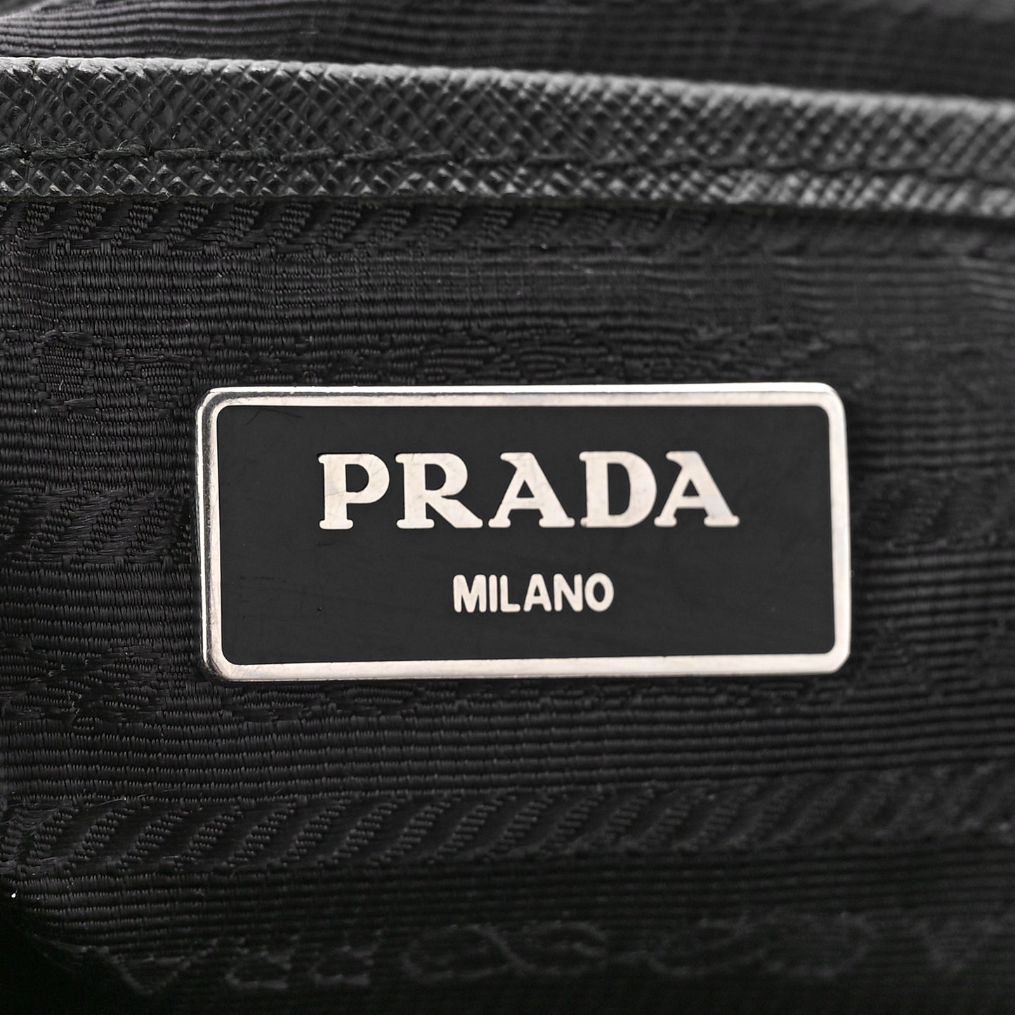 Tessuto Nylon Saffiano Medium Backpack Black