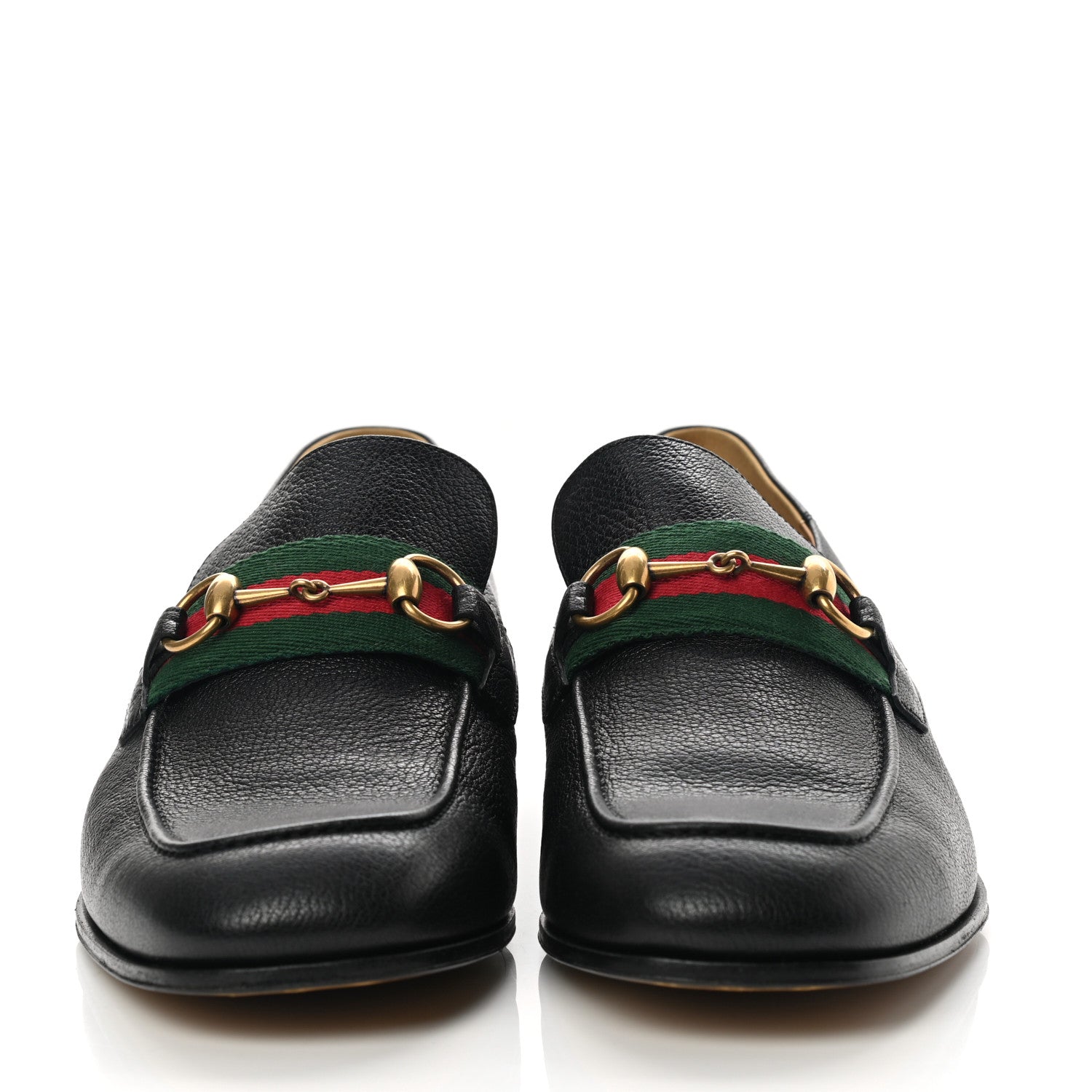 Gucci Havely Kid Web Mens Horsebit Loafers 12 Black 2 of 10