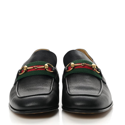 Gucci Havely Kid Web Mens Horsebit Loafers 12 Black 2 of 10