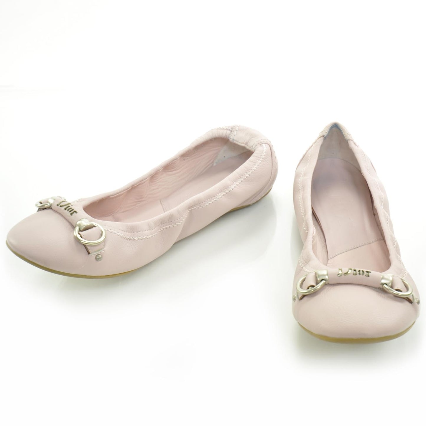 Leather Ballet Flats 37 Pink