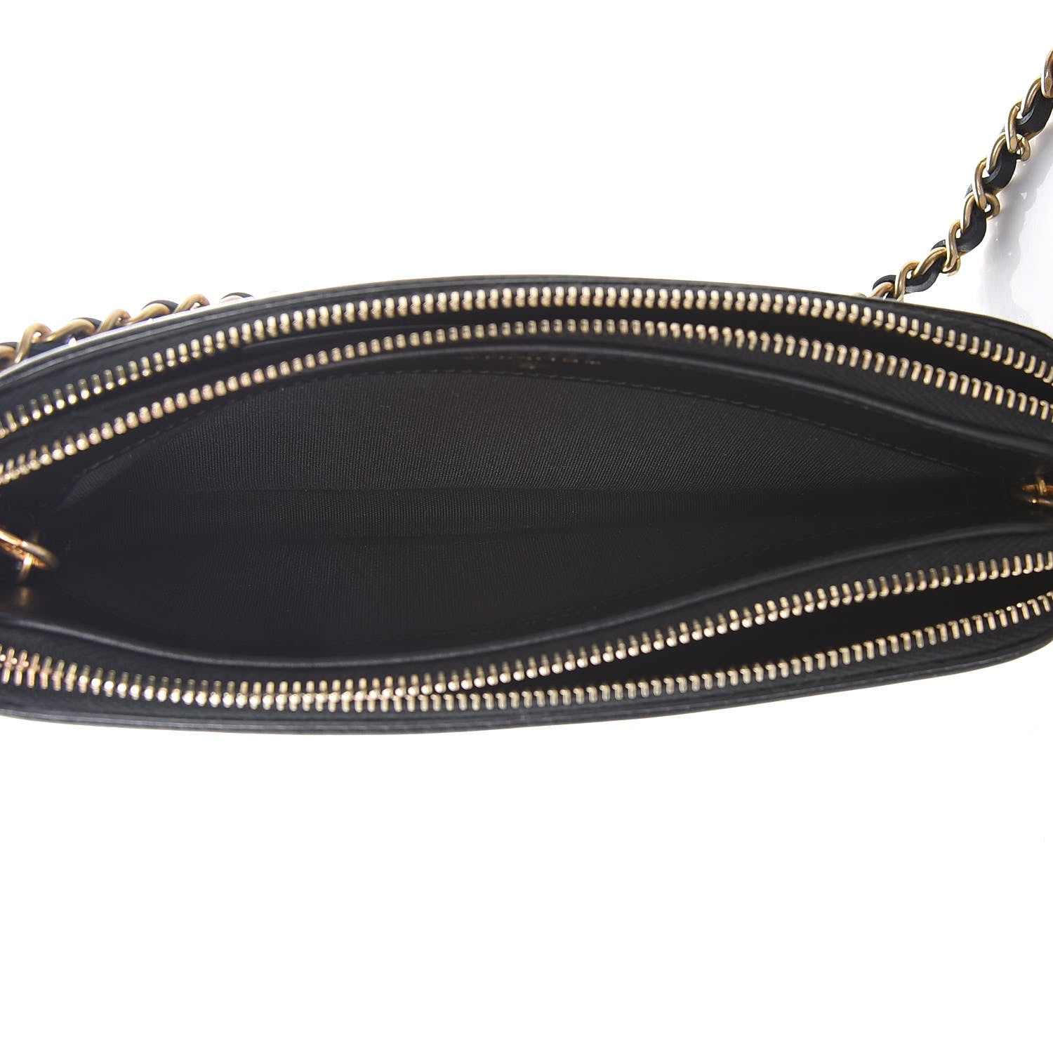 Chanel Caviar Quilted CC Filigree Clutch With Chain Black 5 of 9