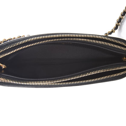 Chanel Caviar Quilted CC Filigree Clutch With Chain Black 5 of 9