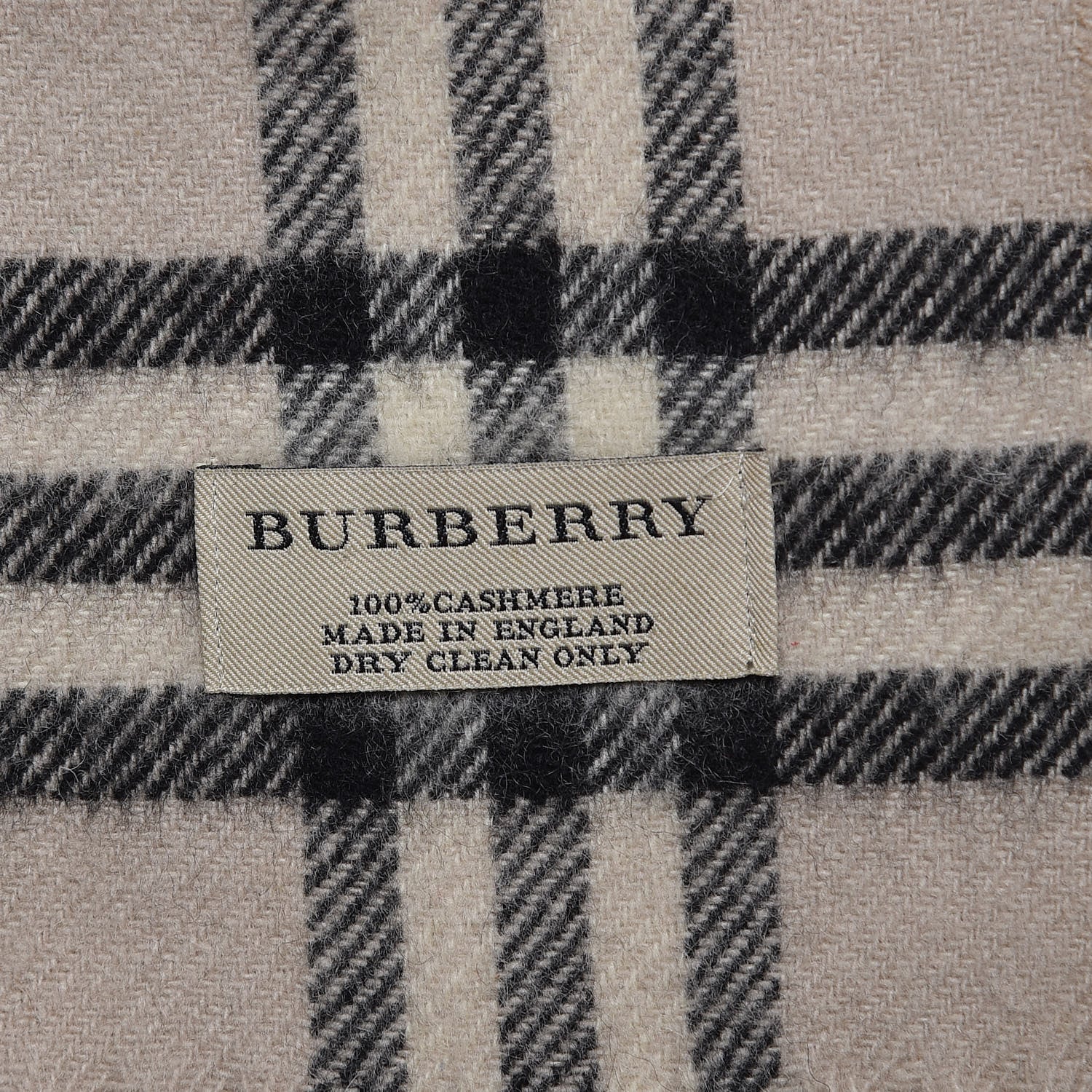 Burberry Lambswool Check Fringe Scarf Camel 4 of 4
