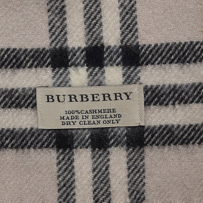 Burberry Lambswool Check Fringe Scarf Camel 4 of 4