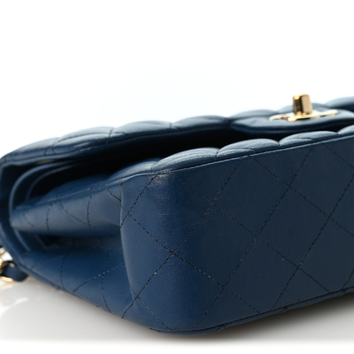 Chanel Lambskin Quilted Small Double Flap Blue 9 of 10