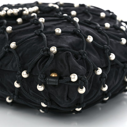 Chanel Nylon Pearl Coco Beach Net Tote Black 10 of 11