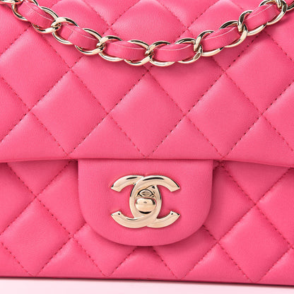 Chanel Lambskin Quilted Mini Rectangular Flap Fuchsia 10 of 21