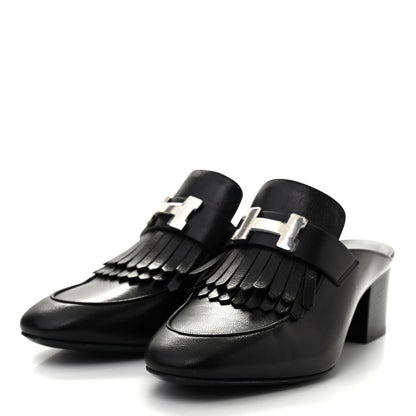 Hermes Goatskin Tuileries Mules 37 Black 3 of 8