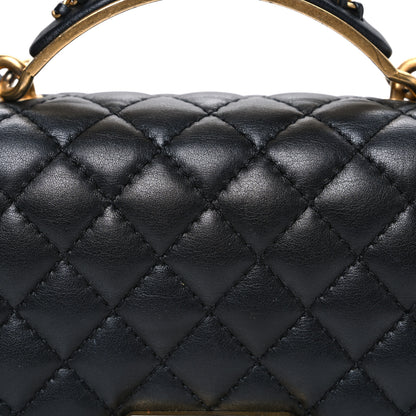 Chanel Lambskin Quilted Small Top Handle Boy Flap Black 8 of 10