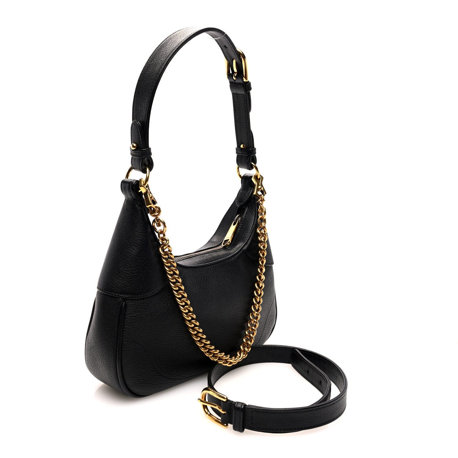 Gucci Goatskin Small Aphrodite Shoulder Bag Black 3 of 9