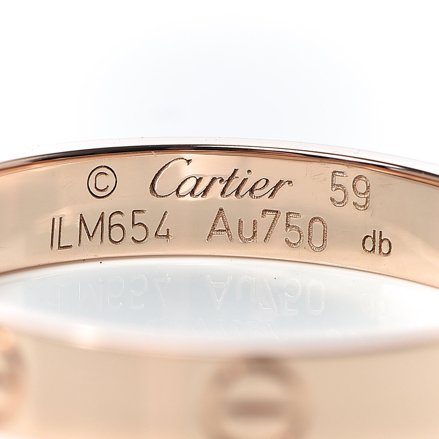 Cartier 18K Pink Gold 3.5mm LOVE Wedding Band Ring 59 8.75 4 of 4