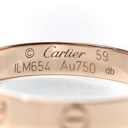 Cartier 18K Pink Gold 3.5mm LOVE Wedding Band Ring 59 8.75 4 of 4