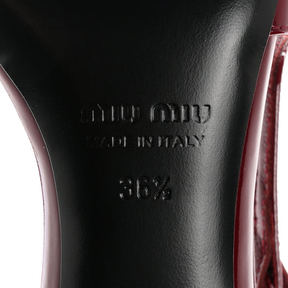 Miu Miu Vernice Buckle 55mm Slingback Pumps 36.5 Porpora 6 of 9