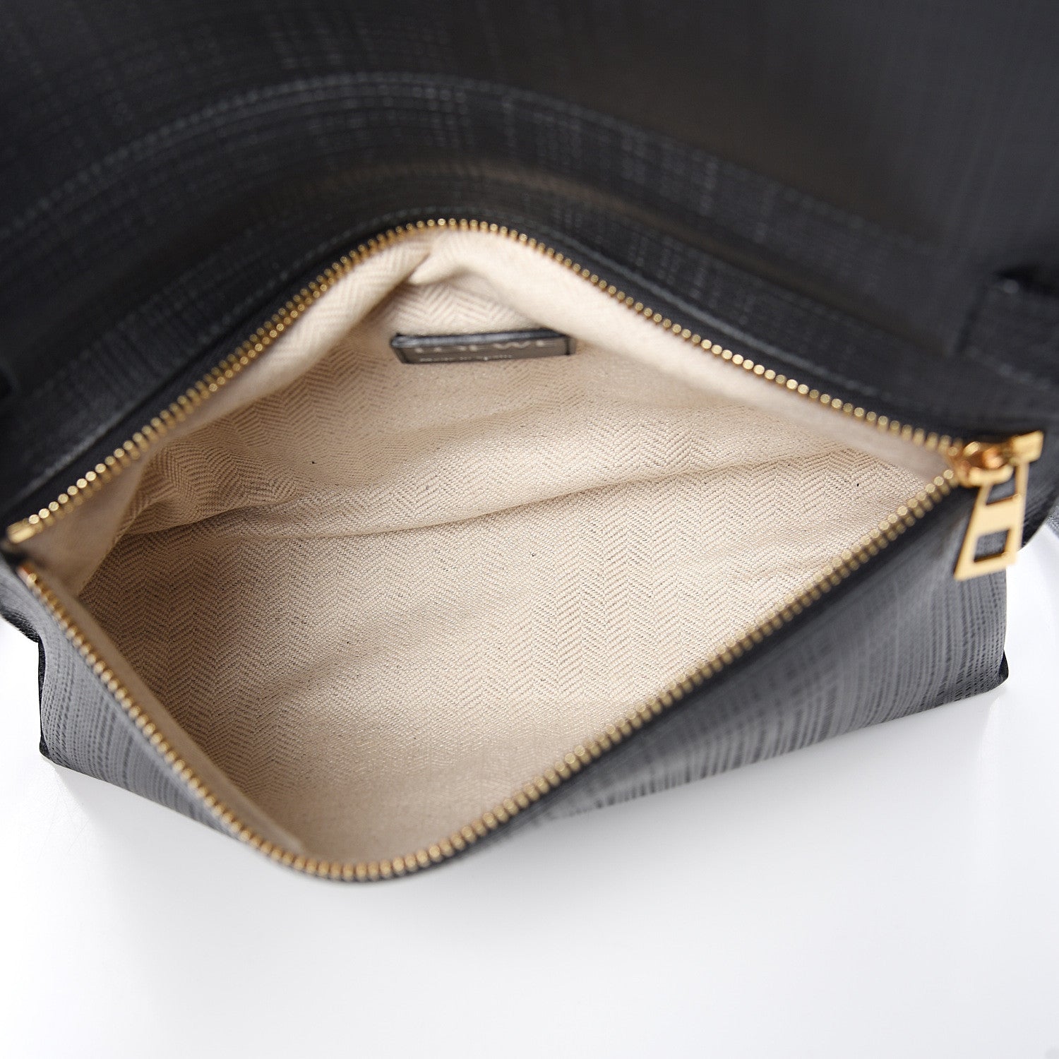 Loewe Calfskin Linen Embossed Small Messenger Bag Black 4 of 10