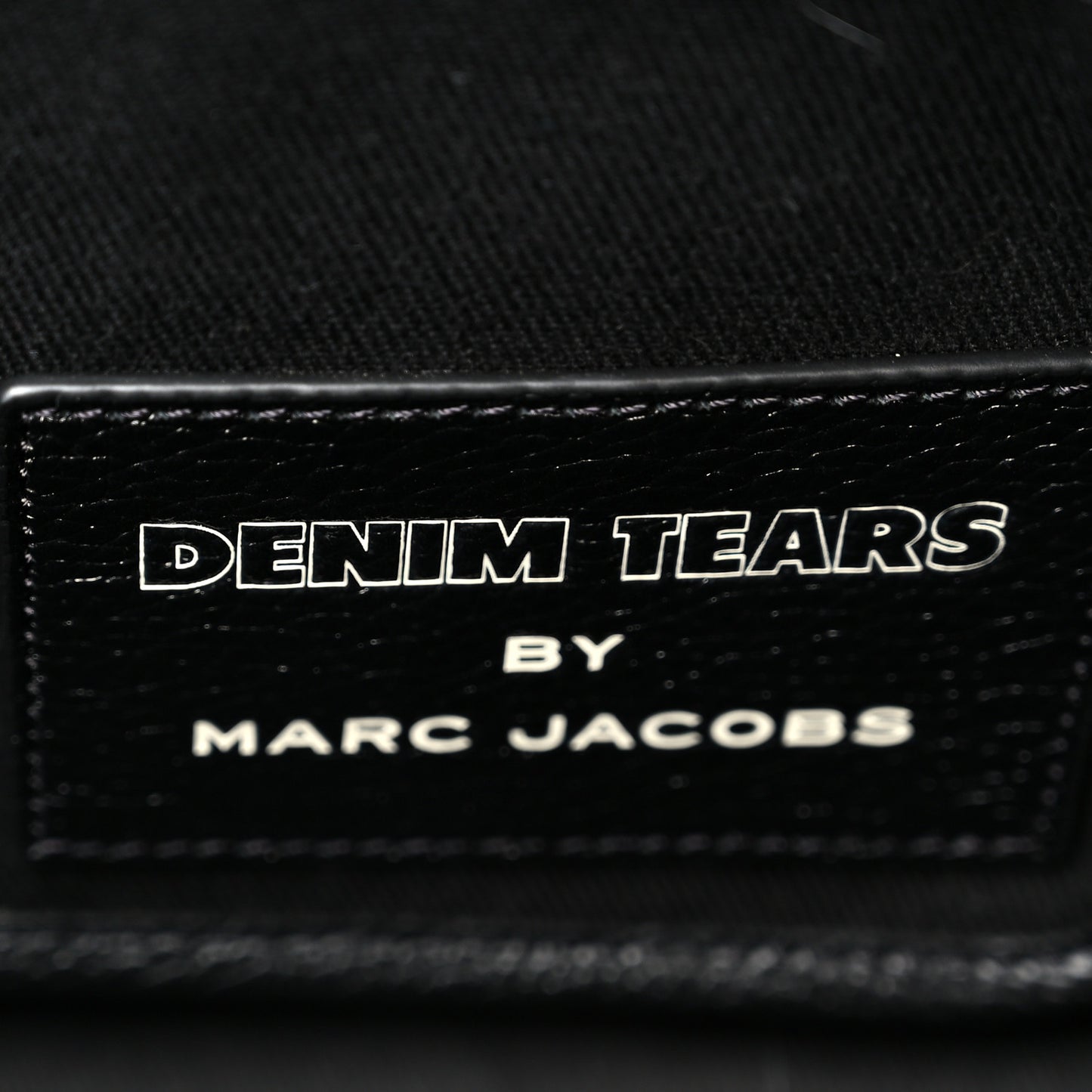 x Denim Tears Grained Calfskin Medium The Tote Bag Black