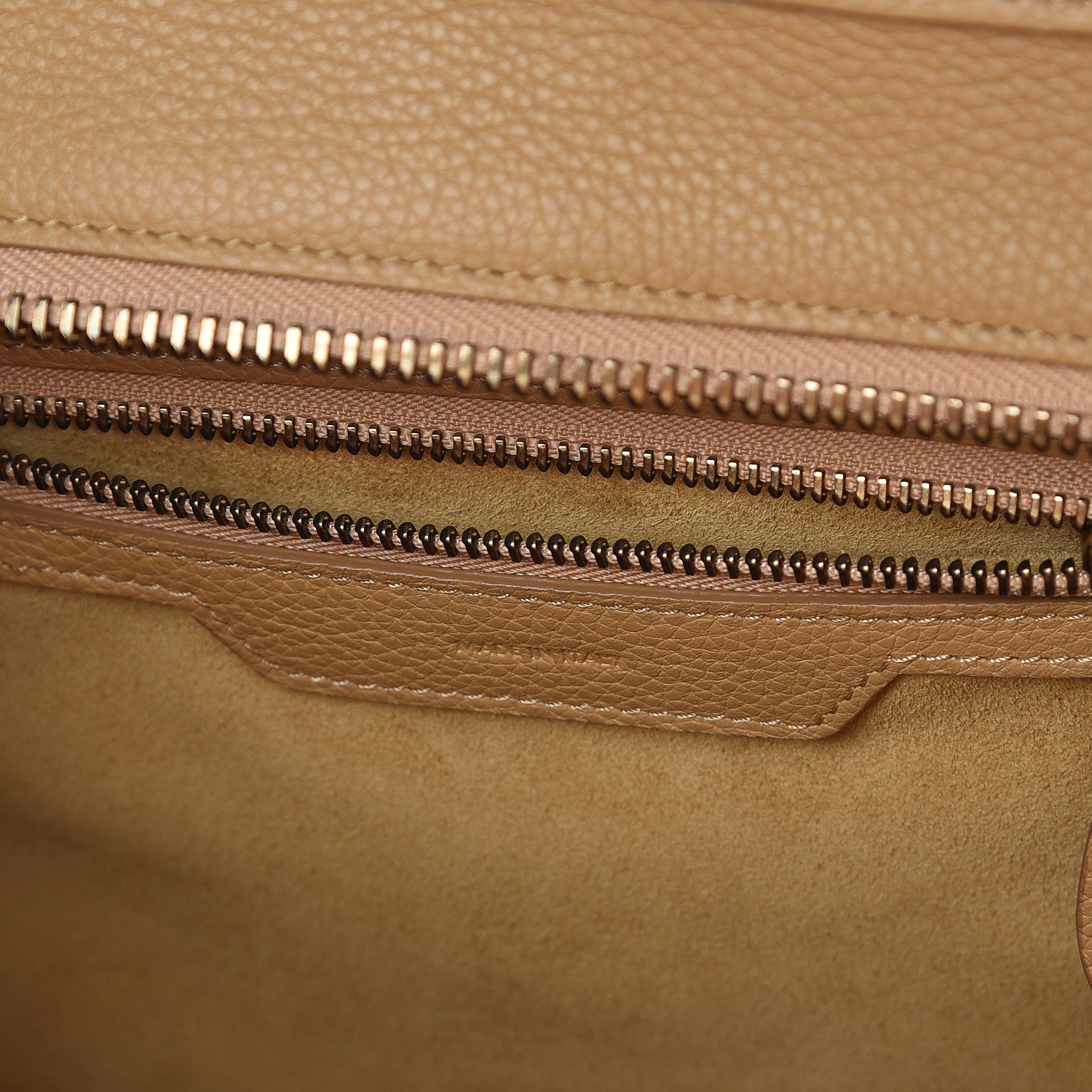 Celine Drummed Calfskin Micro Luggage Cumin 6 of 9