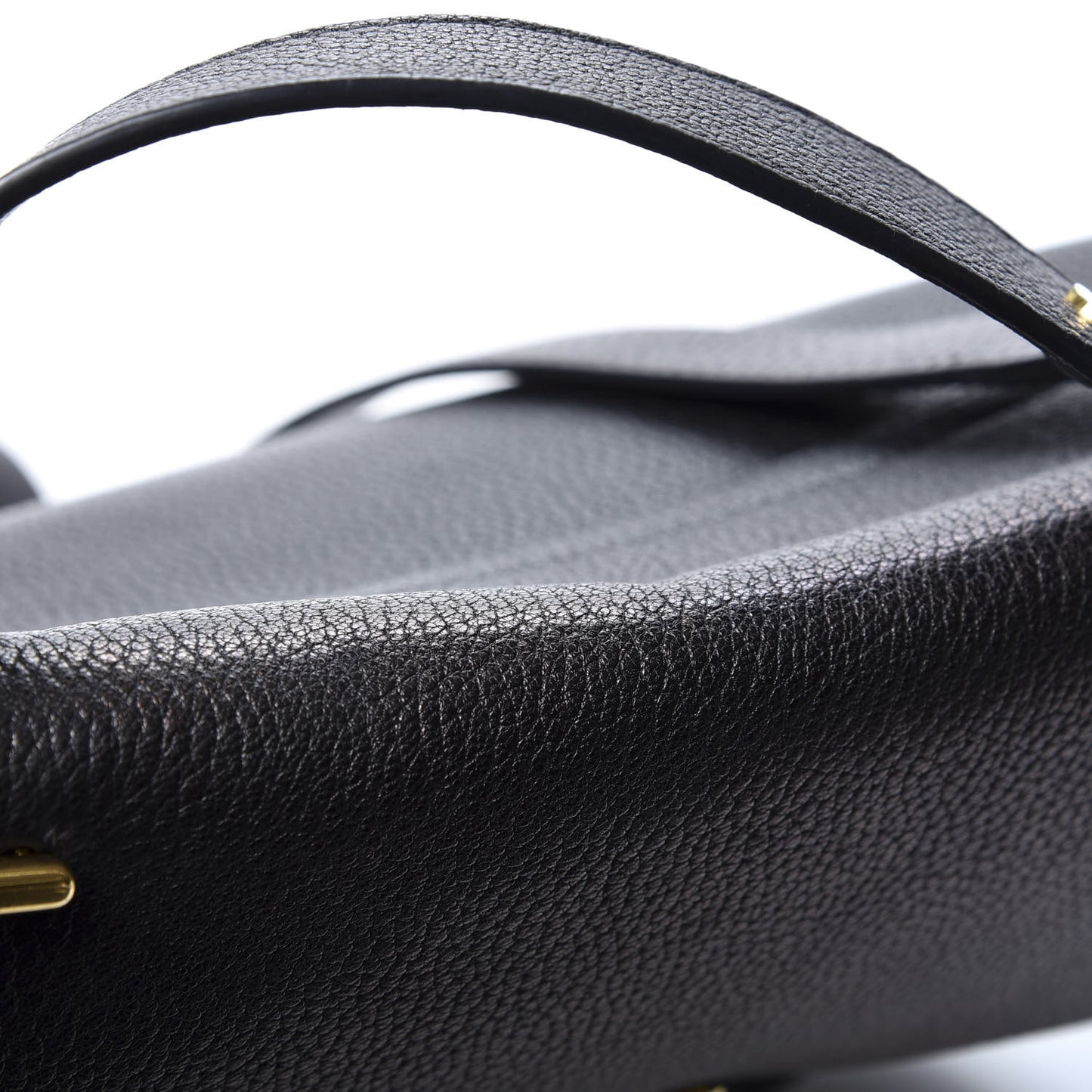 Grained Lambskin Large Drew Shoulder Bag Black
