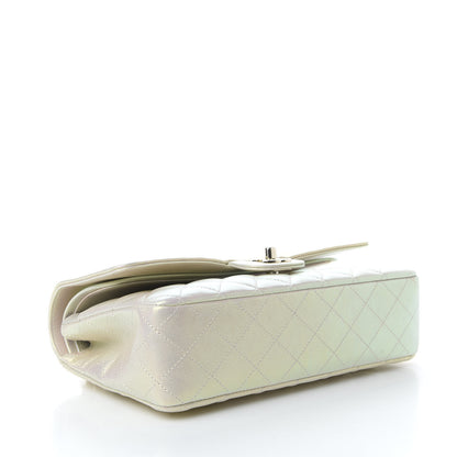 Chanel Iridescent Lambskin Quilted Medium Double Flap Ivory 4 of 10