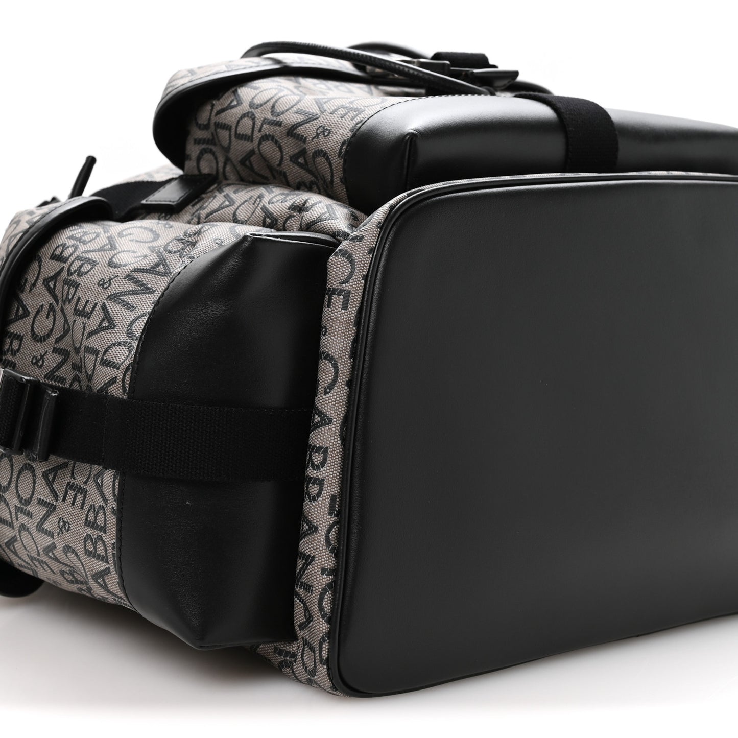 Coated Jacquard Logo Backpack Black