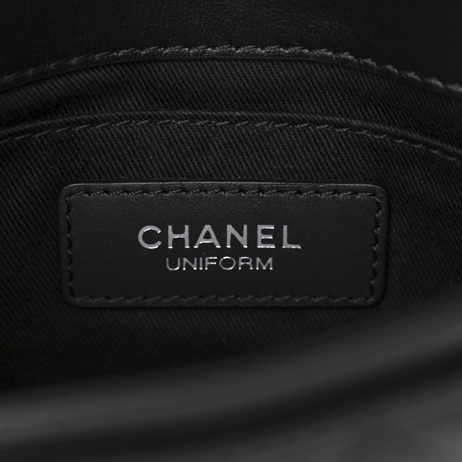 Chanel Calfskin Quilted CC Uniform Flap Belt Bag Black 6 of 11