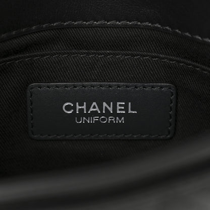 Chanel Calfskin Quilted CC Uniform Flap Belt Bag Black 6 of 11