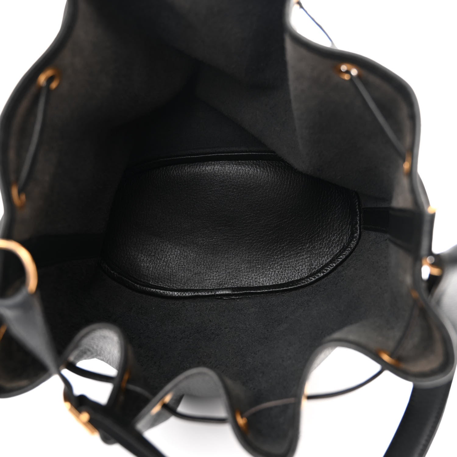 Hermes Evergrain Market Drawstring Bag 28 Black 5 of 10