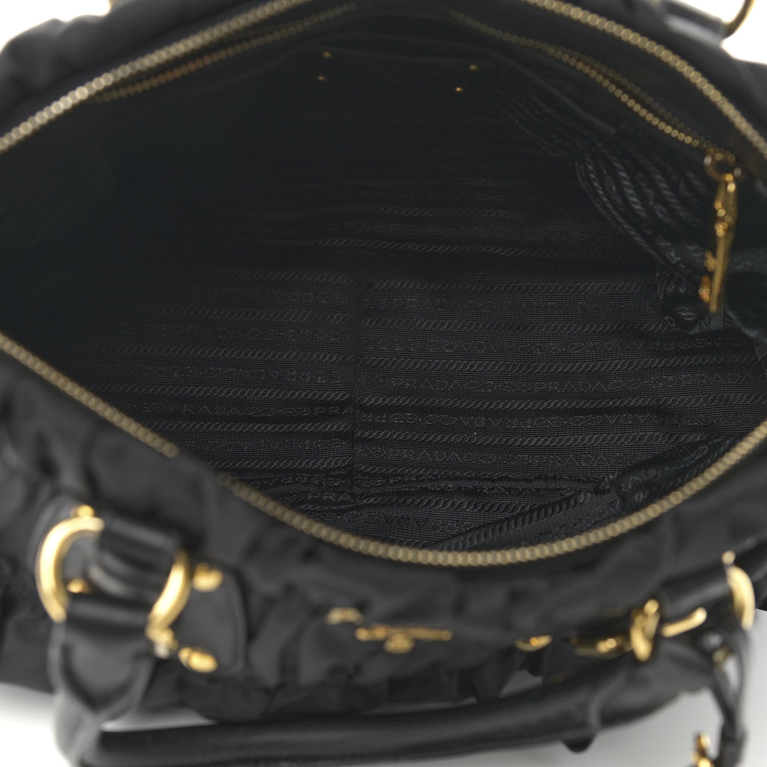 Prada Tessuto Nylon Gaufre Tote Black 5 of 14