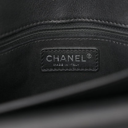 Chanel Lambskin Quilted Large Natural CC Flap Black 6 of 12