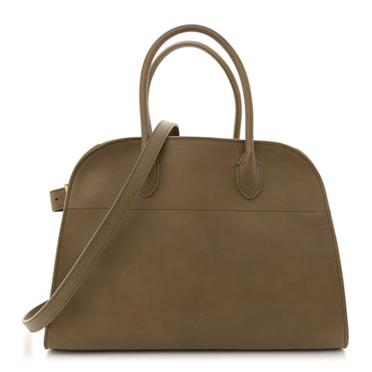 The Row Polished Saddle Calfskin Soft Margaux 12 Muschio 1 of 9