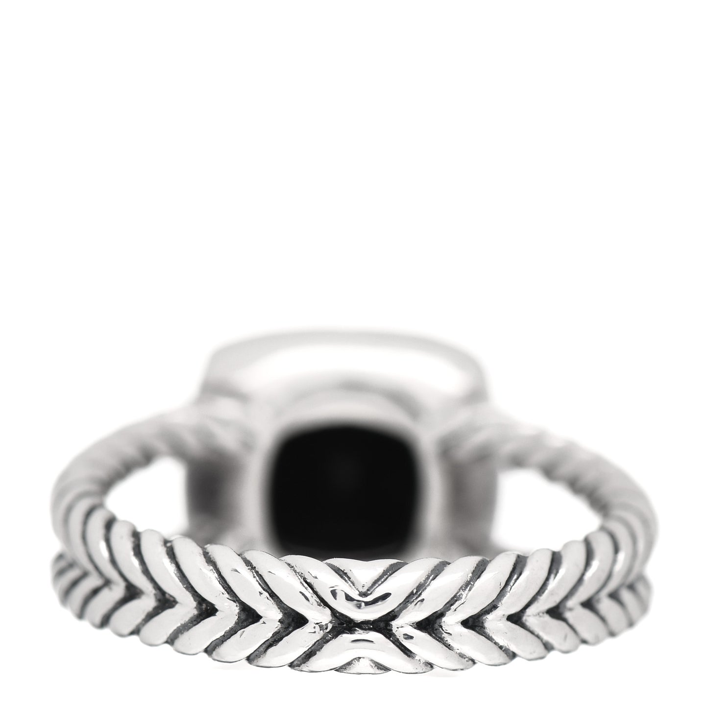 Sterling Silver Diamond Black Onyx 7mm Petite Albion Ring 53 6.25