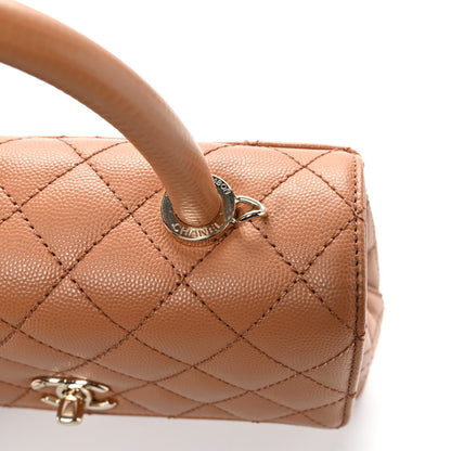 Chanel Caviar Quilted Mini Coco Handle Flap Brown 11 of 12