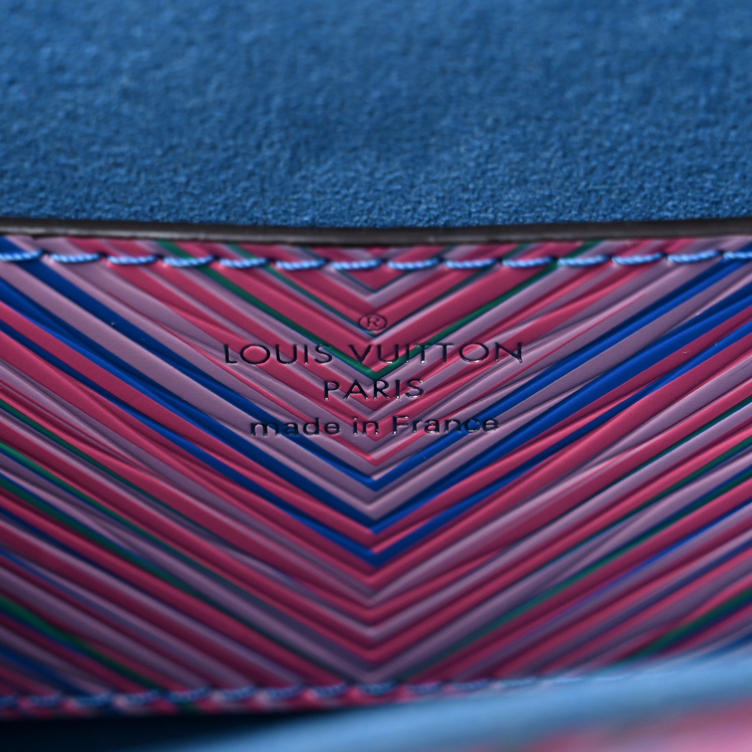 Louis Vuitton Epi Tropical Twist Shoulder Bag MM Blue Rose 7 of 9