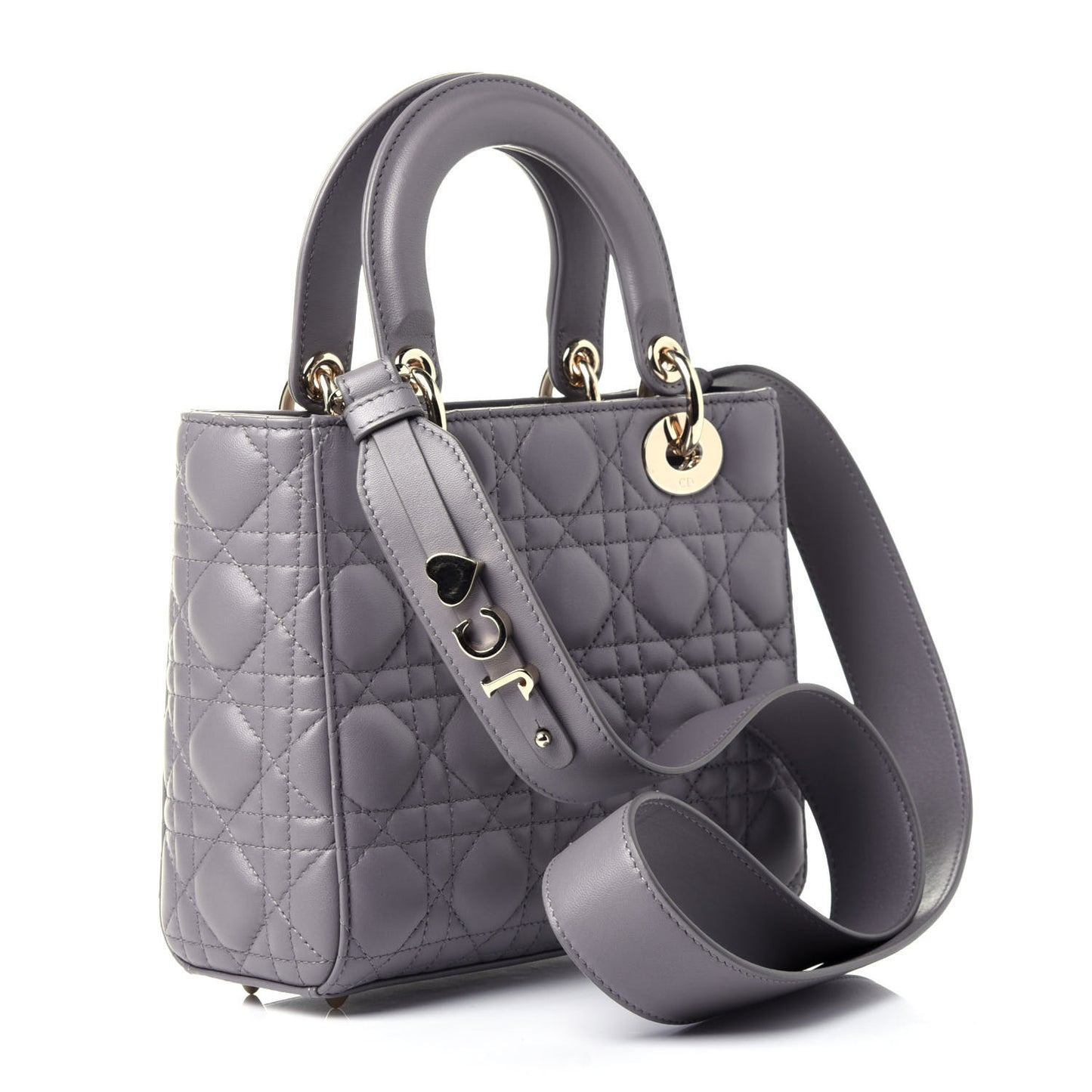 Lambskin Cannage Small My ABCDior Lady Dior Grey