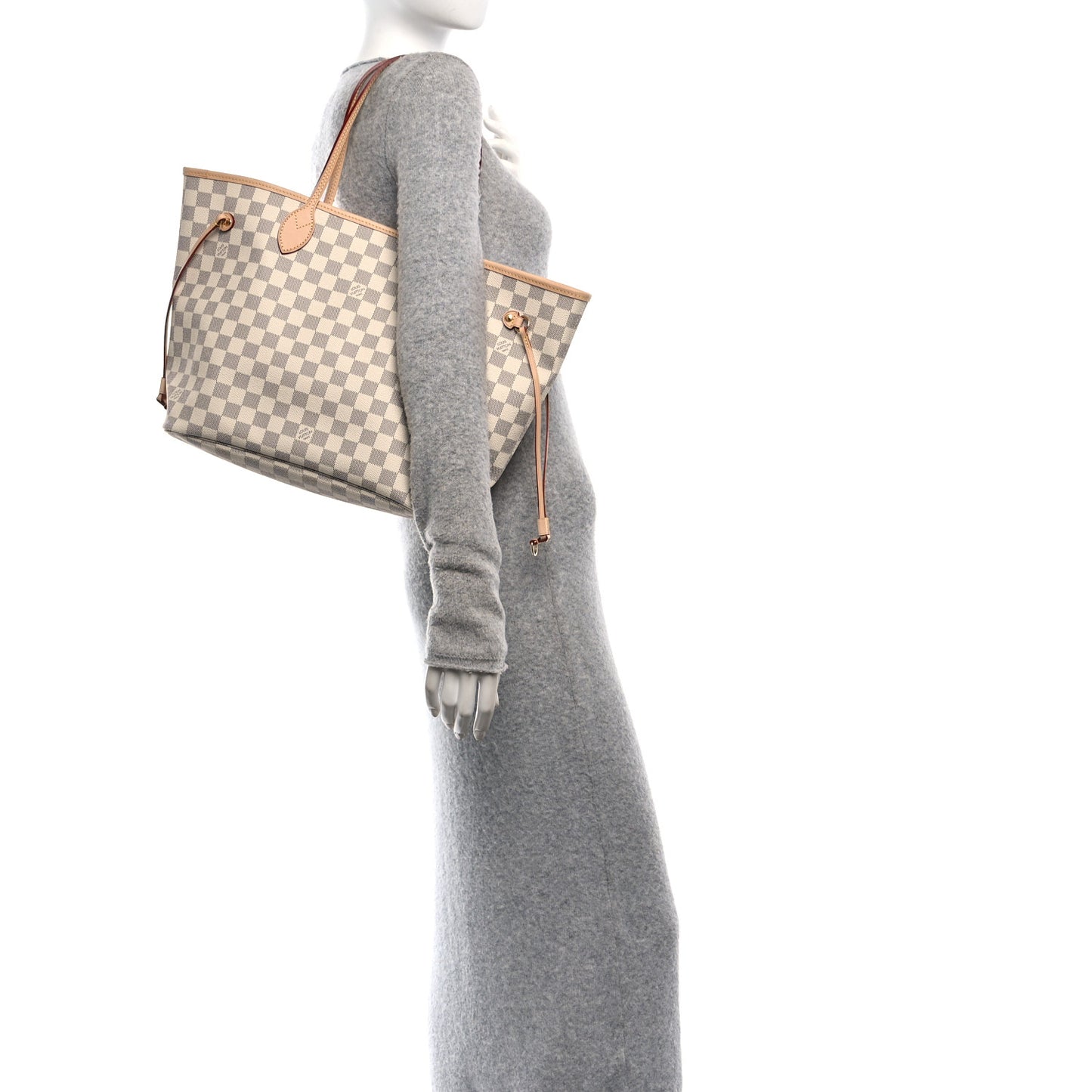 Damier Azur Neo Neverfull MM Rose Ballerine