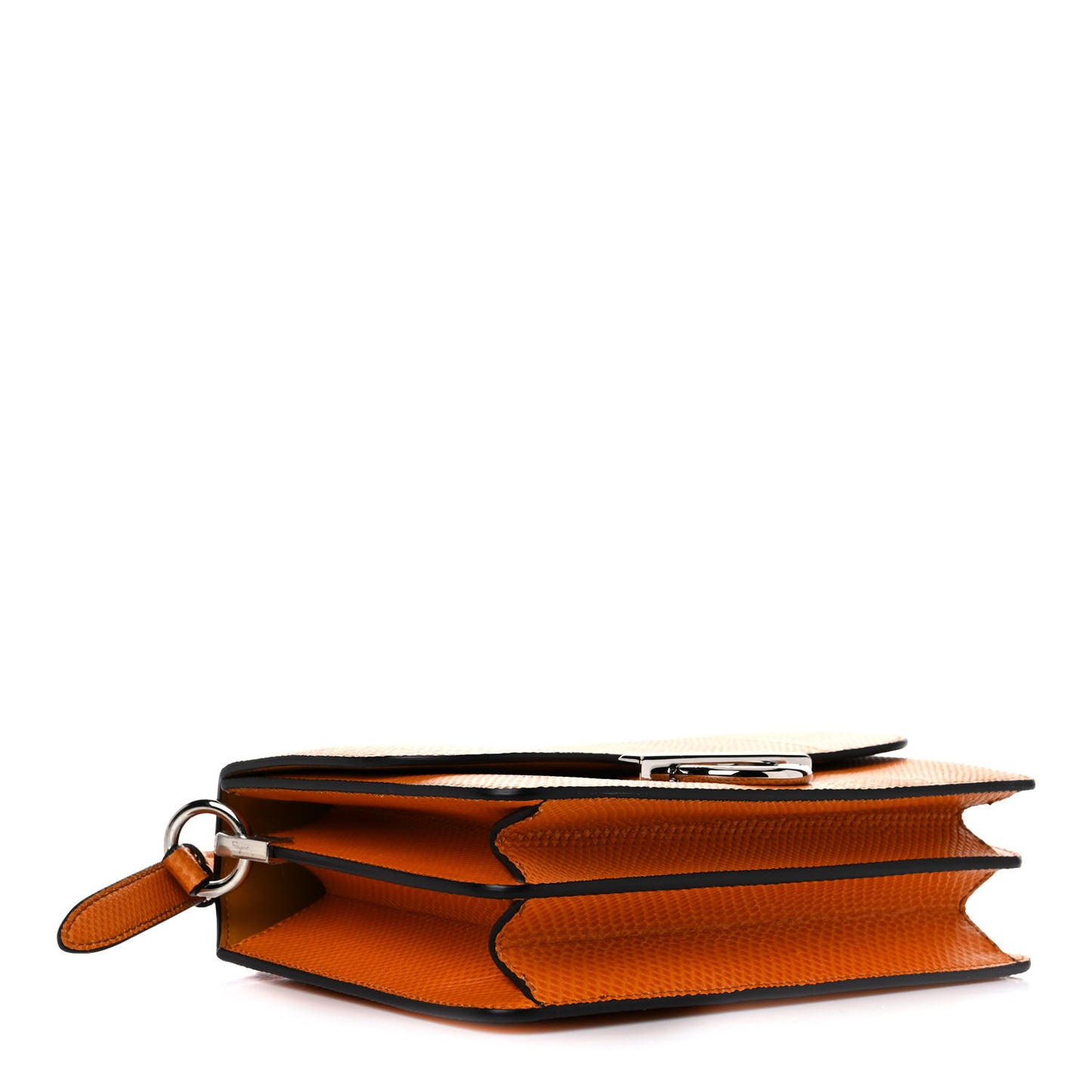 Hammered Calfskin Small Joanne Crossbody Orange