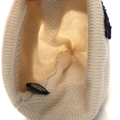 Chanel Cashmere CC Beanie Hat White Pink 3 of 4