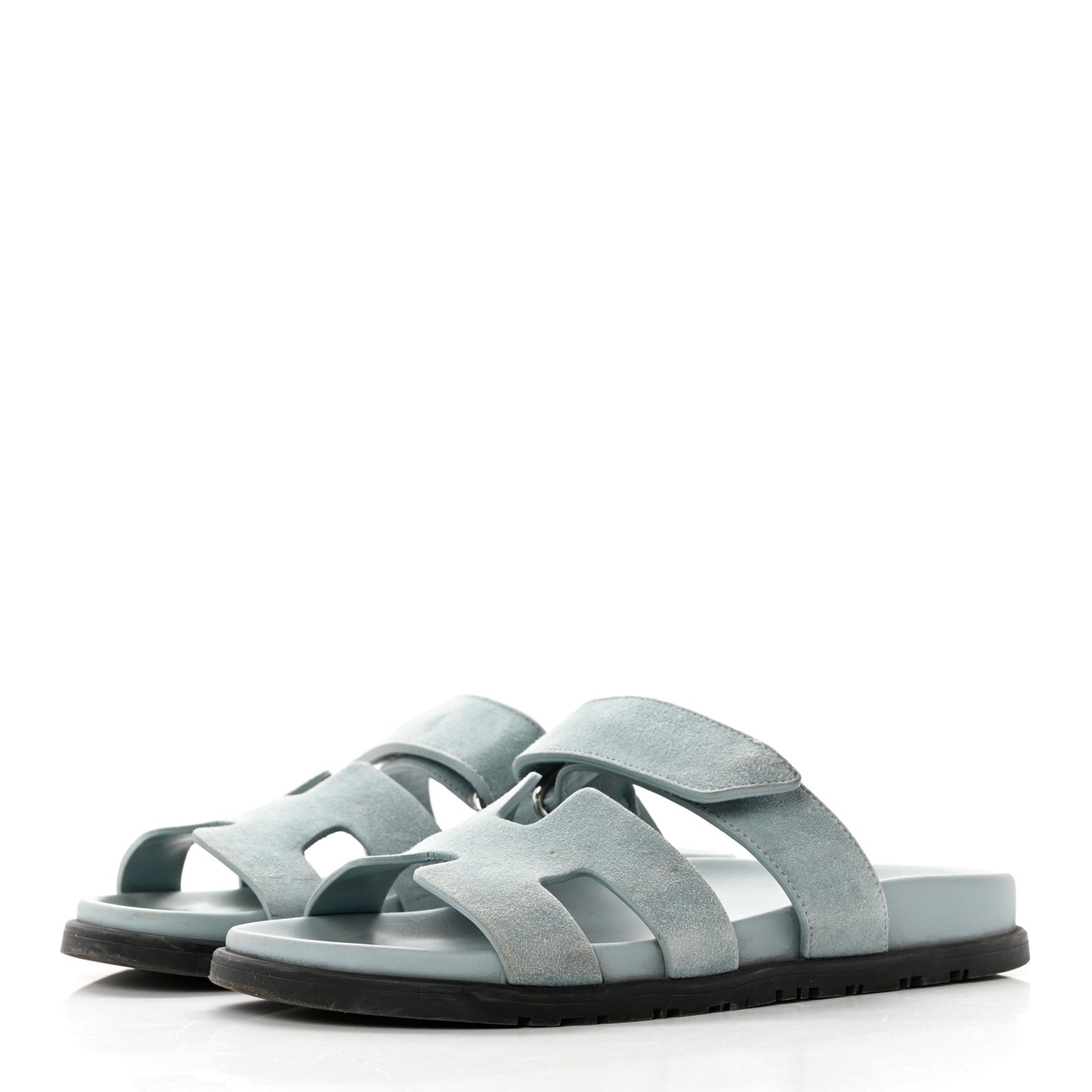 Suede Goatskin Womens Chypre Sandals 38 Vert D'eau