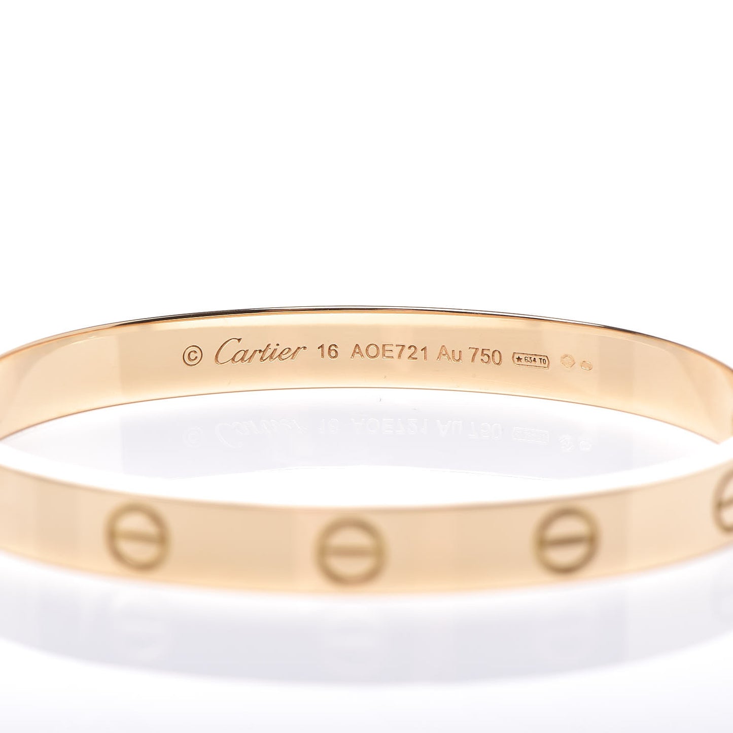 18K Yellow Gold LOVE Bracelet 16
