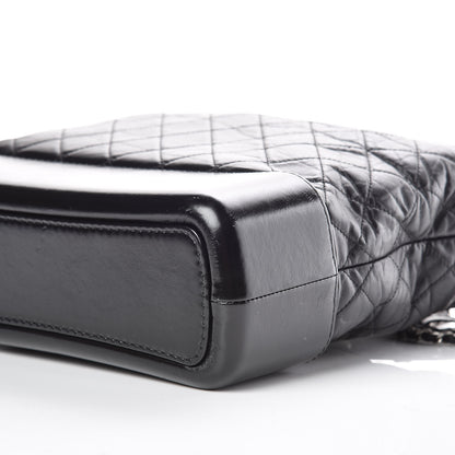 Chanel Aged Calfskin Quilted Large Gabrielle Hobo Black 6 of 9