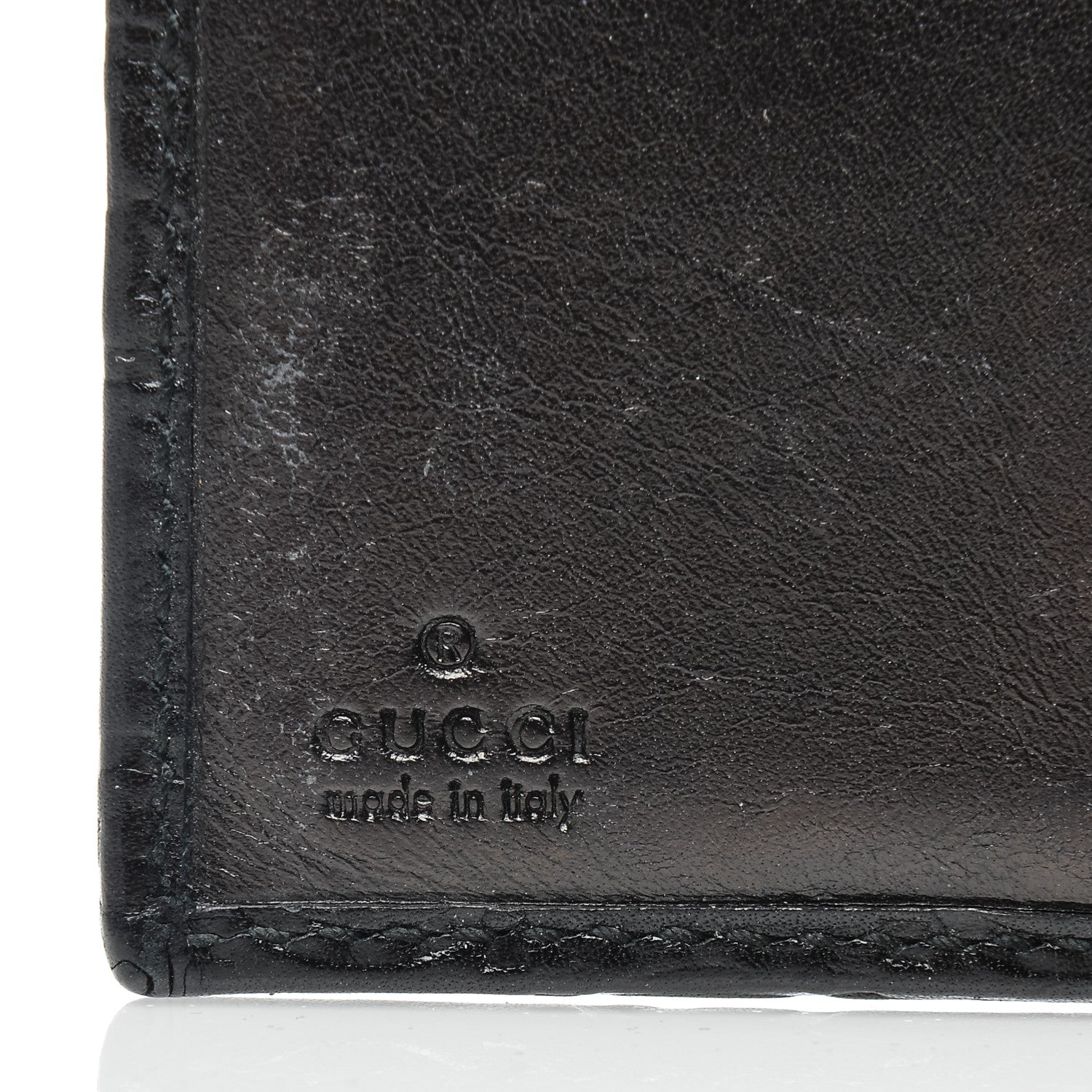 Gucci Guccissima Metal Bar French Flap Wallet Black 6 of 11