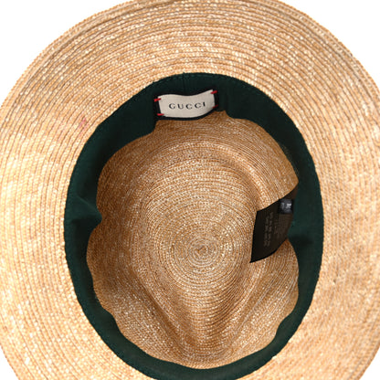 Gucci Abaca Straw Web Fedora Hat M 7 of 9