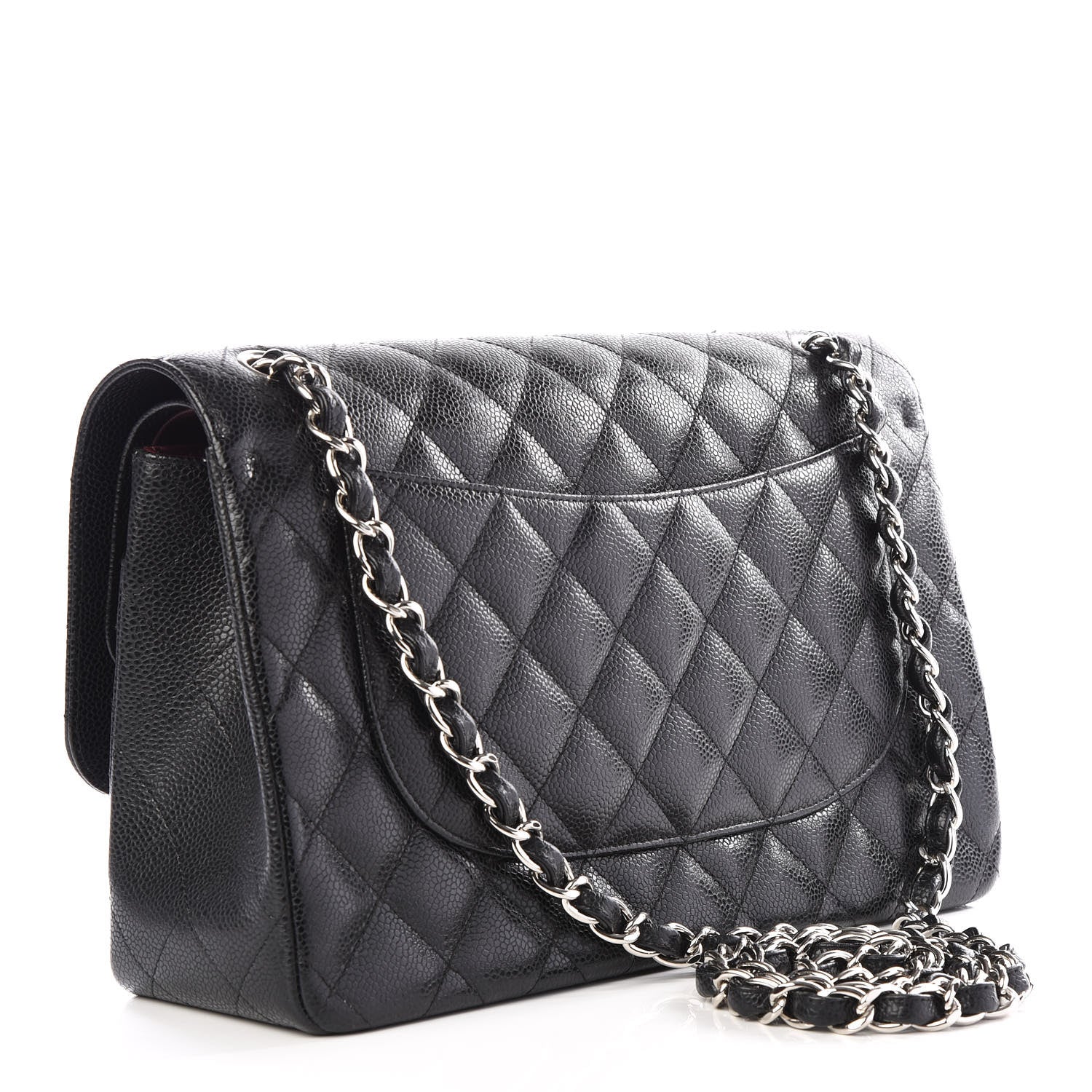 Chanel Caviar Quilted Jumbo Double Flap Black 2 of 8