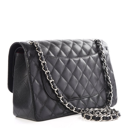 Chanel Caviar Quilted Jumbo Double Flap Black 2 of 8