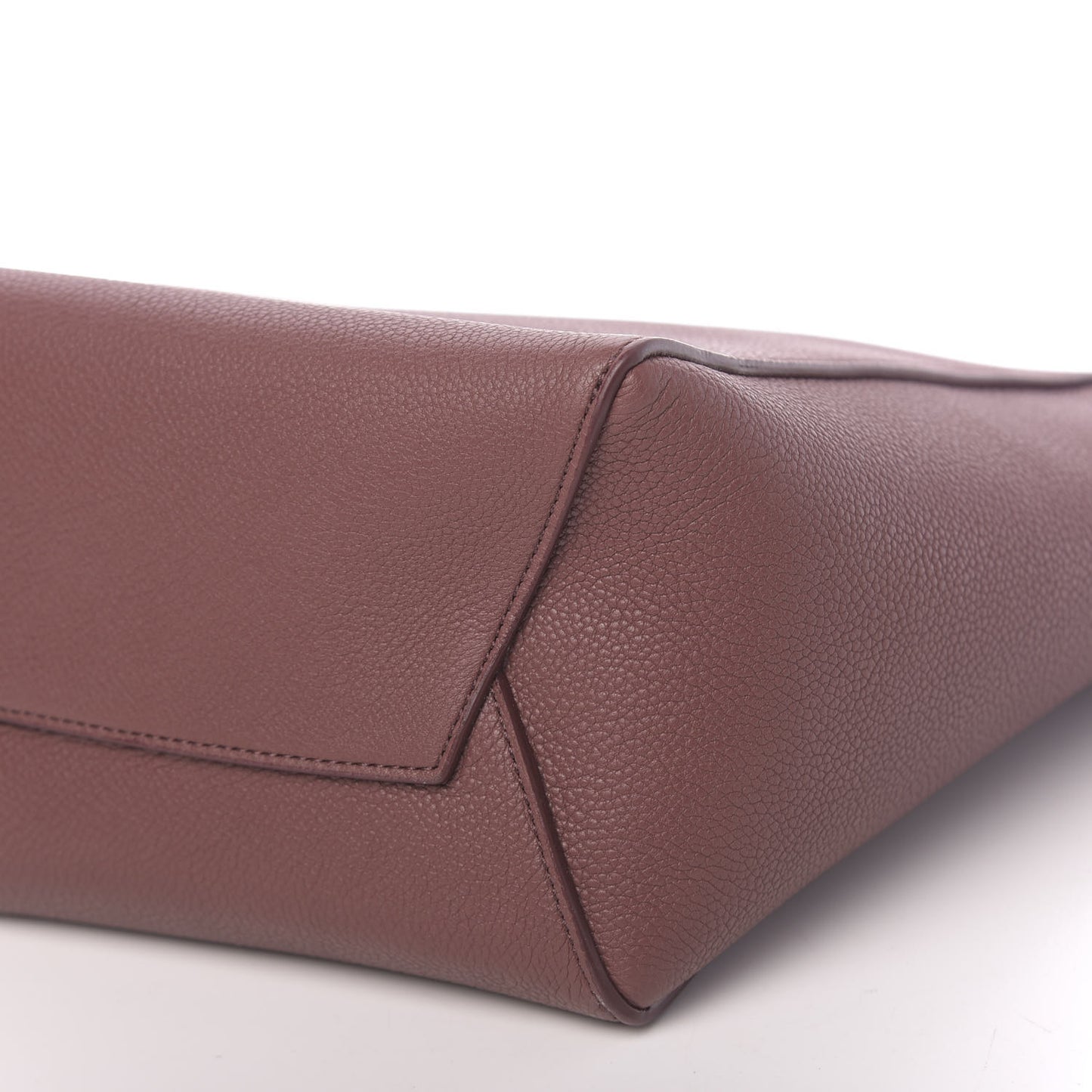 Soft Grained Calfskin Small Sangle Bucket Bag Burgundy