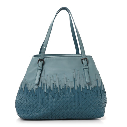 Bottega Veneta Nappa Intrecciato Medium Flow Wave Tote Blue 1 of 9