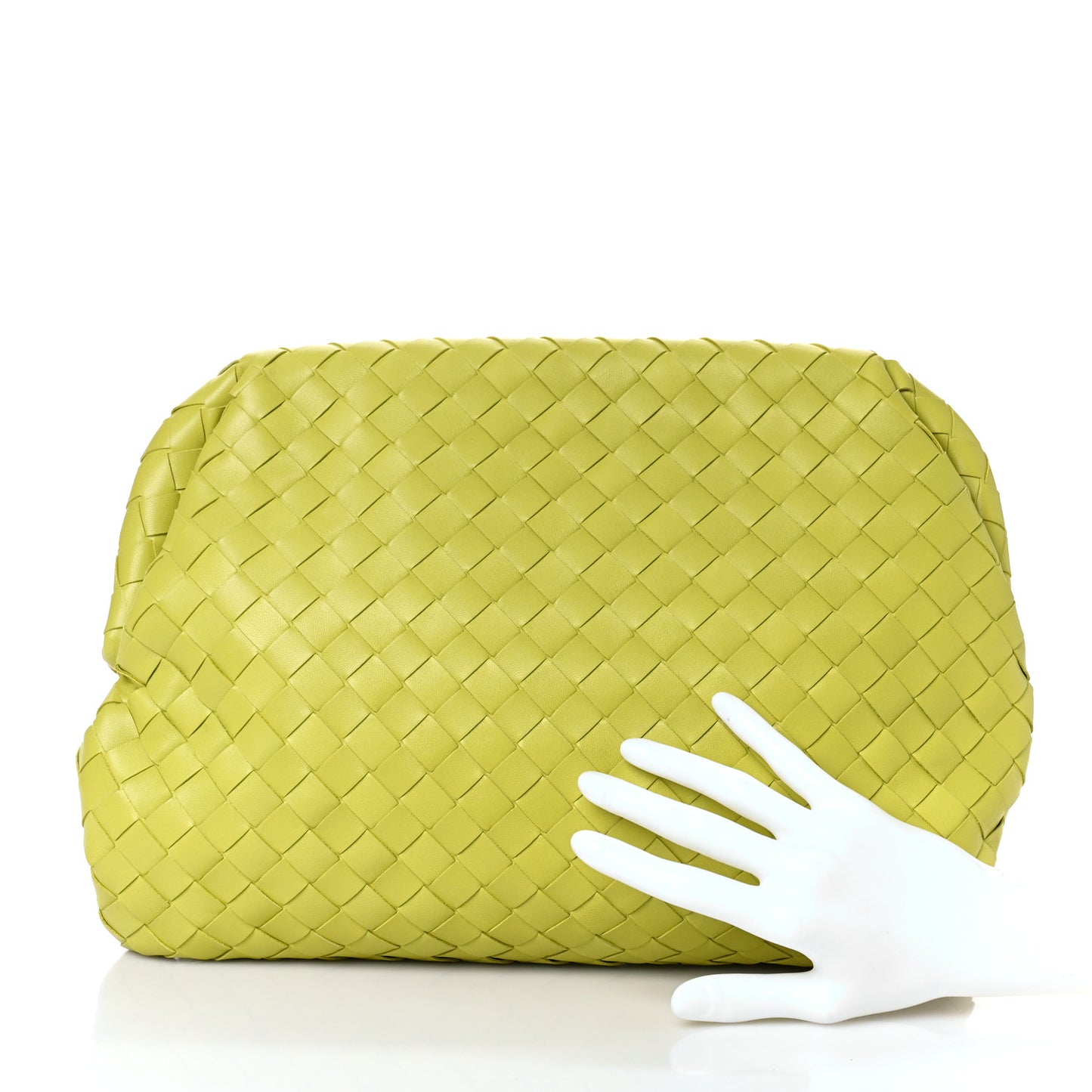 Nappa Intrecciato BV Clasp Document Case Kiwi