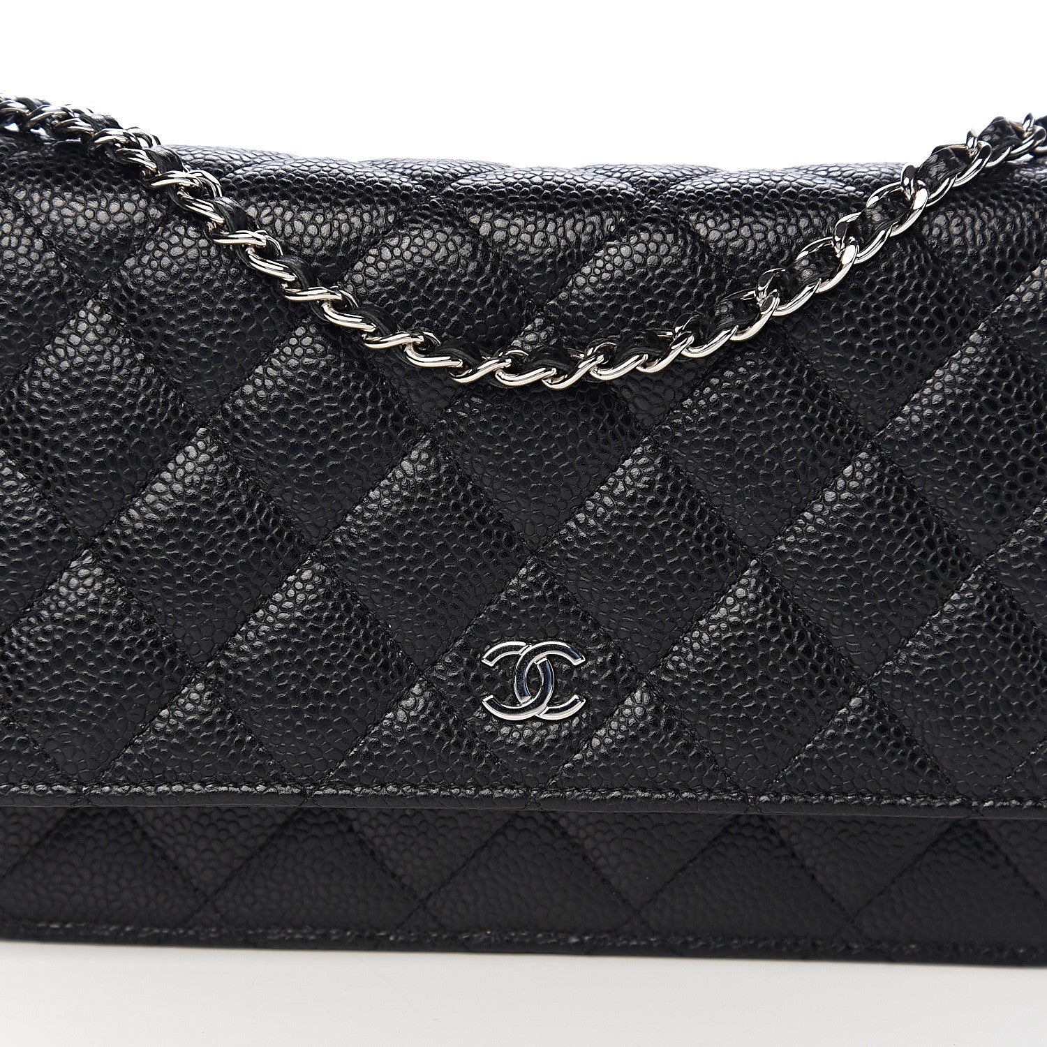 Chanel Caviar Quilted Wallet On Chain WOC Black 10 of 11